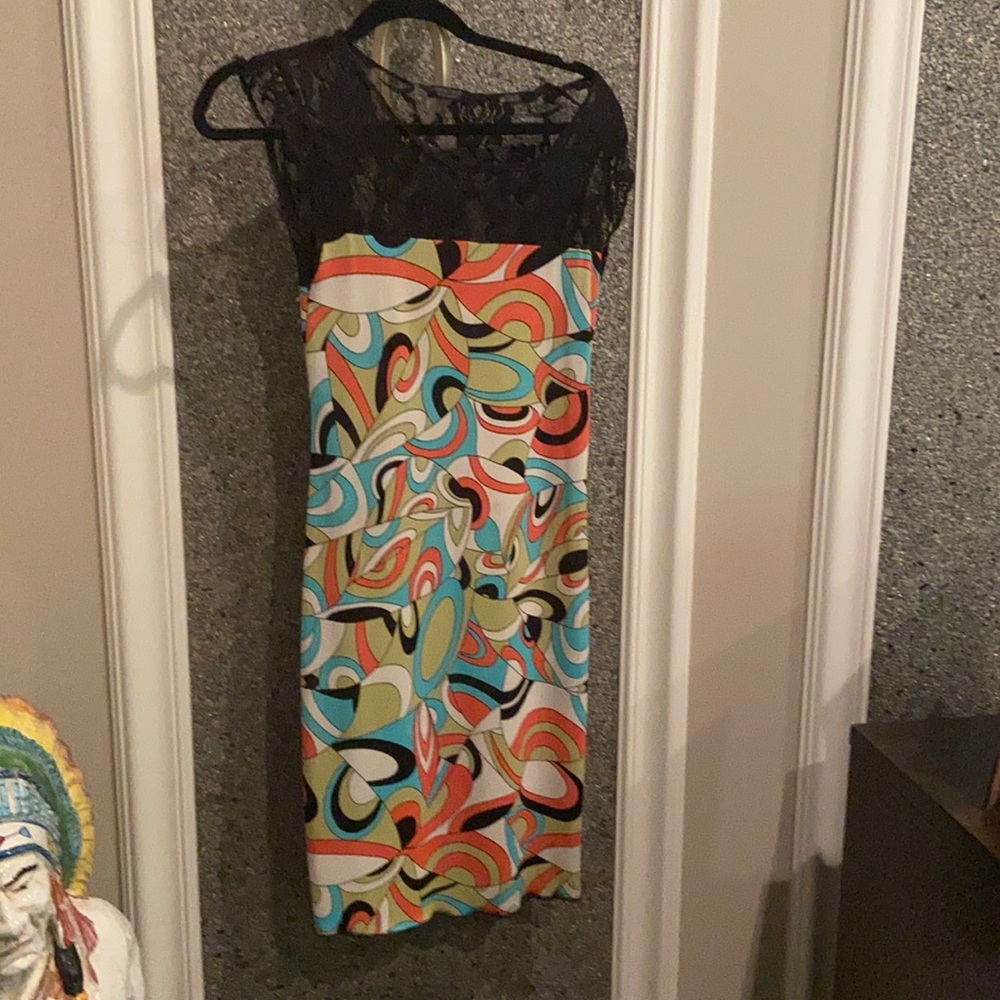 Colorful and lace dress